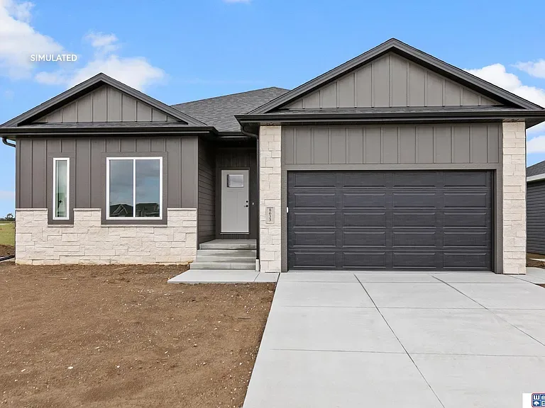 A modern single-story luxury home developed by Elevate in Lincoln, Nebraska